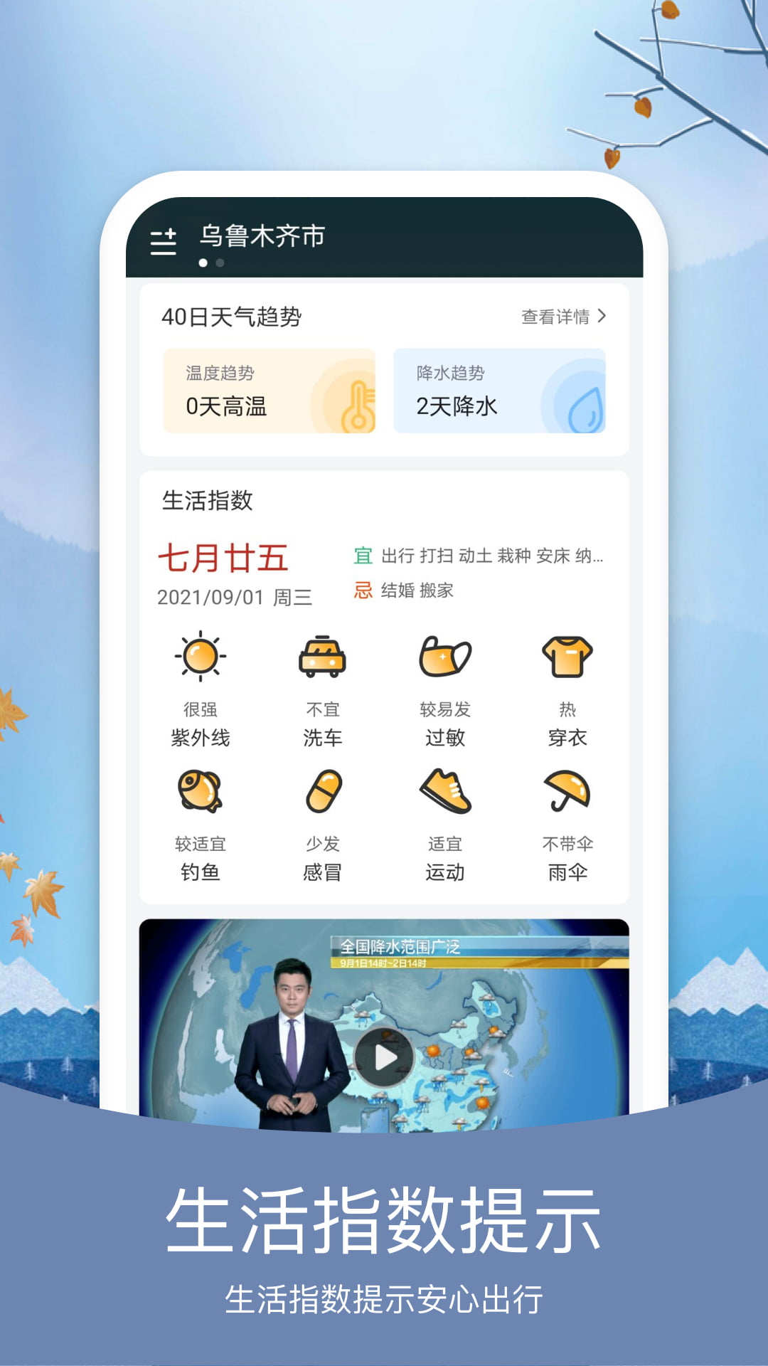 橘子天气app中文版截图2