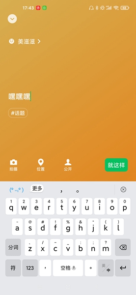 微信状态怎么打字