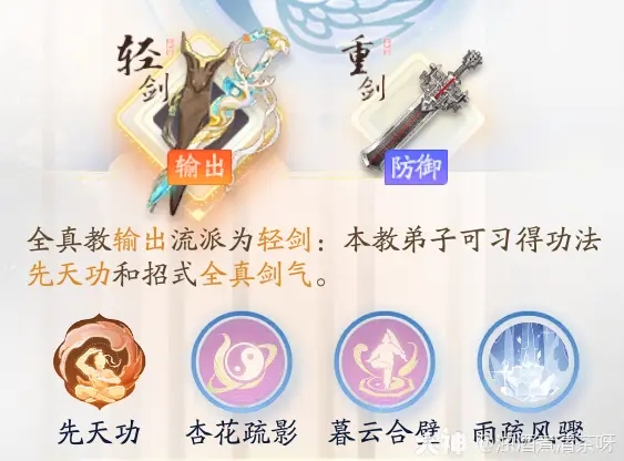 《射雕》全真教技能介绍
